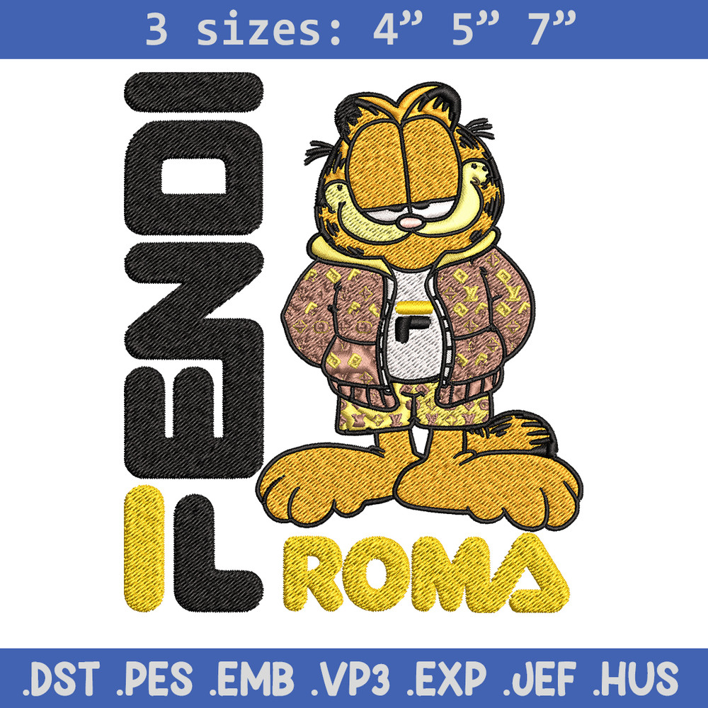 Garfield Fendi Embroidery design, Garfield Fendi cartoon Embroidery, cartoon design, Embroidery File, Instant download..jpg