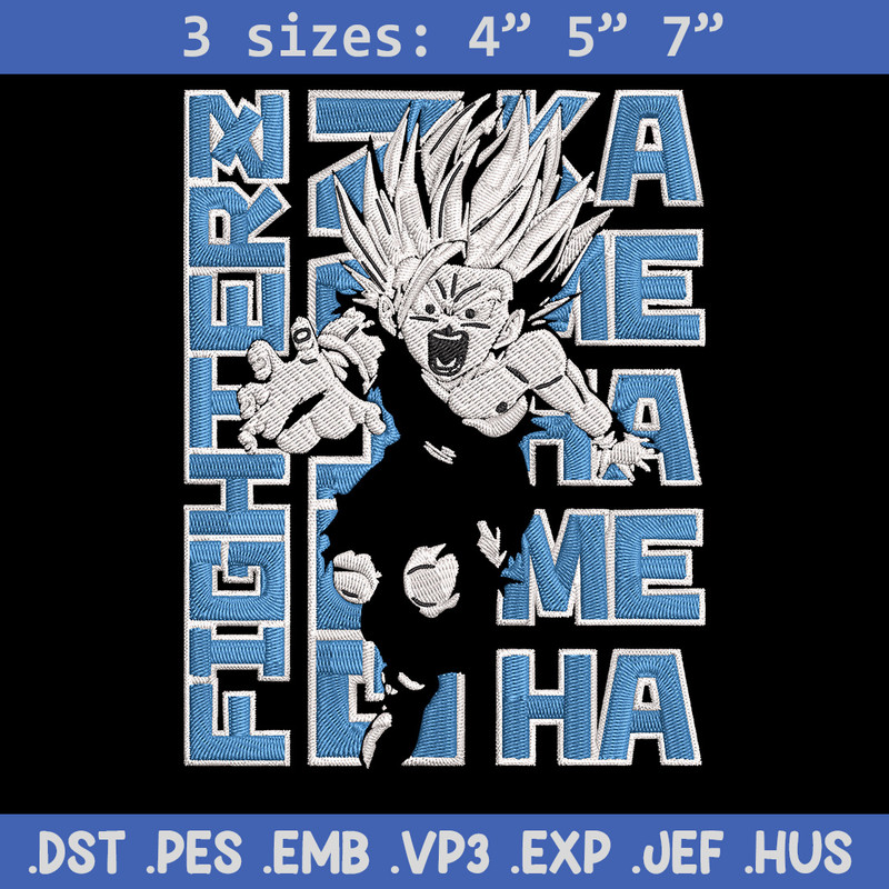 Gohan poster Embroidery Design, Dragonball Embroidery, Embroidery File, Anime Embroidery, Anime shirt, Digital download.jpg