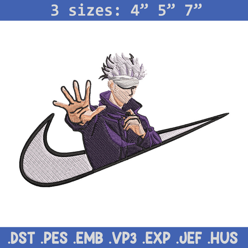 Gojo x nike Embroidery Design, Jujutsu Embroidery, Embroidery File, Nike Embroidery, Anime shirt, Digital download..jpg