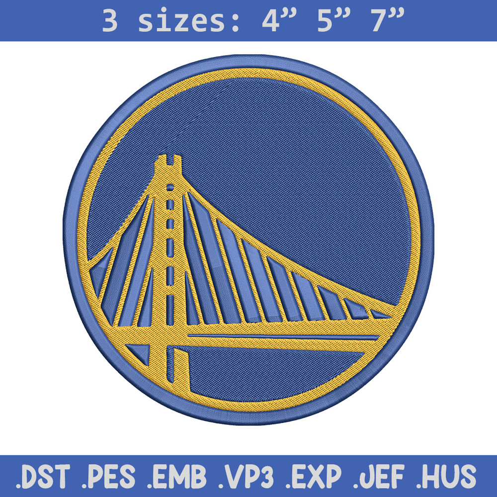 Golden State Warriors logo embroidery design, NBA embroidery,Sport embroidery, Embroidery design,Logo sport embroidery..jpg