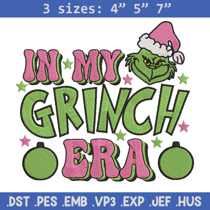 Grinch era embroidery design, Grinch embroidery, Chrismas design,Embroidery shirt, Embroidery file, Digital download.jpg