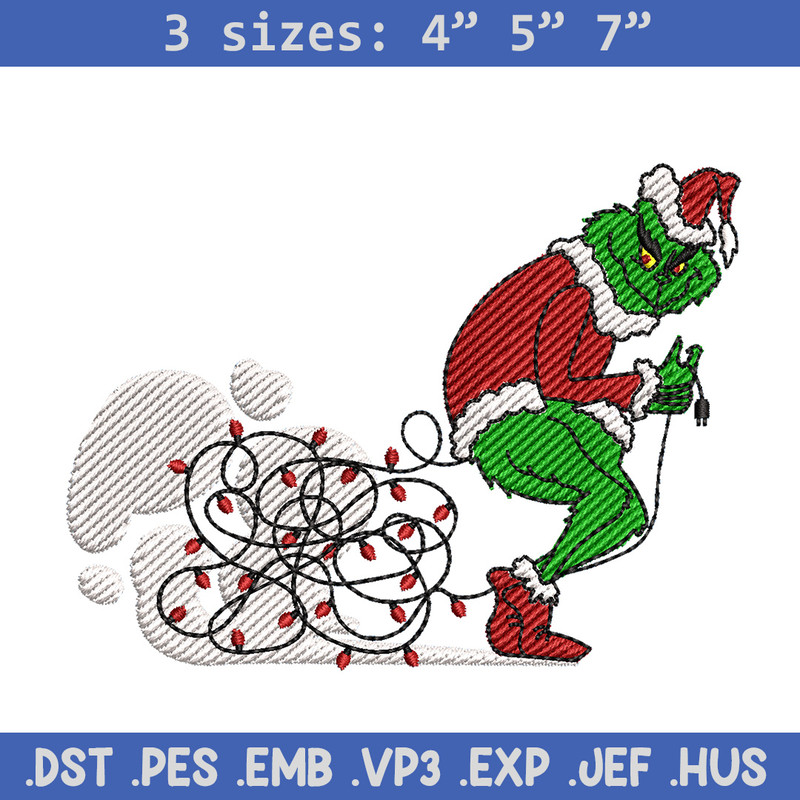 Grinch funny embroidery design, Grinch embroidery, Chrismas design,Embroidery shirt, Embroidery file, Digital download.jpg