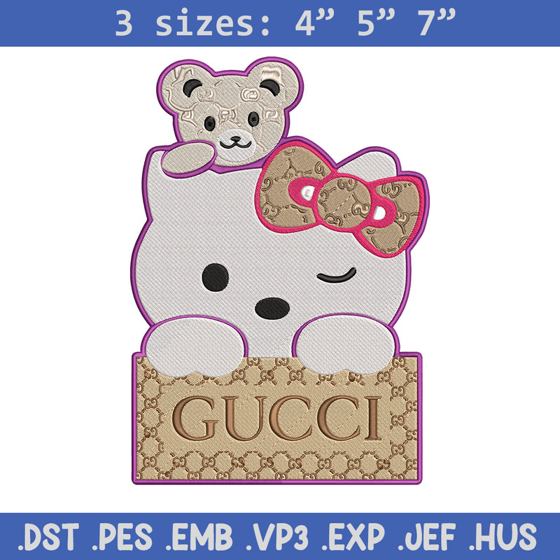 Gucci hello kitty Embroidery Design, Kitty Embroidery, Embroidery File, Gucci Embroidery, Anime shirt, Digital download.jpg