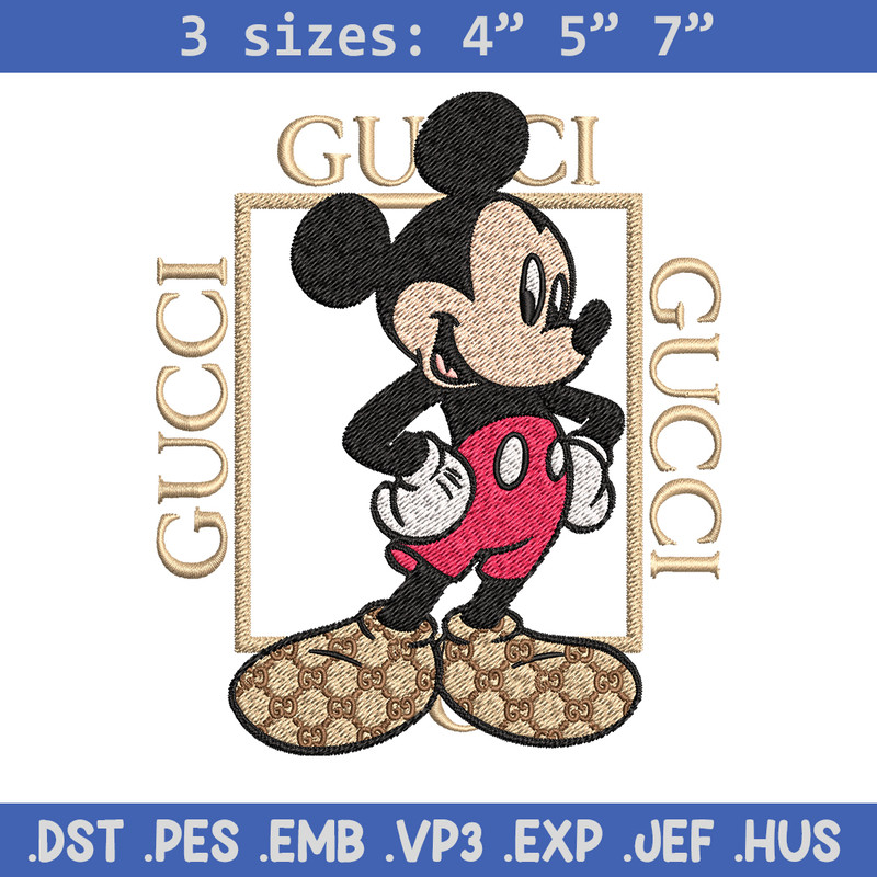 Gucci Mickey Mouse Embroidery design, Gucci Embroidery, Disney design, Embroidery File, cartoon shirt, Instant download..jpg