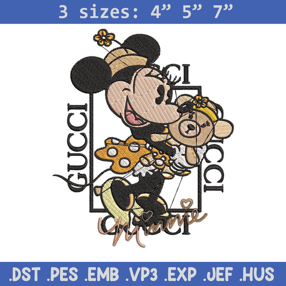 Gucci Minnie mouse Embroidery design, Gucci Embroidery, Disney design, Embroidery File, cartoon shirt, Instant download..jpg