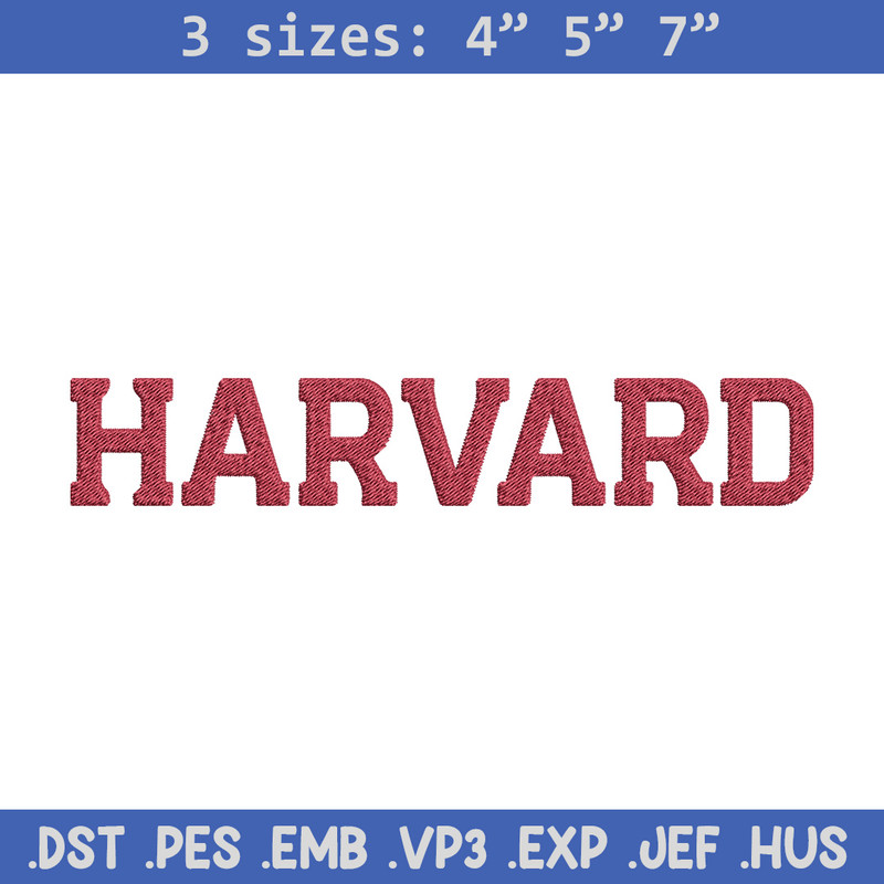 Harvard logo embroidery design, College embroidery, Sport embroidery, logo sport embroidery, Embroidery design.jpg