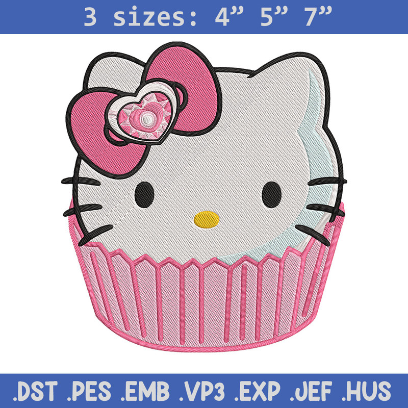 Hello Kitty cake Embroidery Design, Hello kitty Embroidery, Embroidery File, Anime Embroidery, Digital download.jpg
