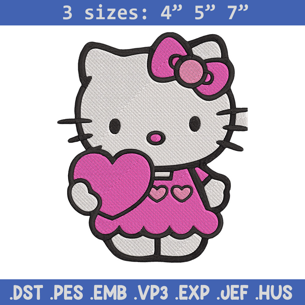 Hello kitty heart Embroidery Design, Hello kitty Embroidery, Embroidery File, Anime Embroidery, Digital download.jpg