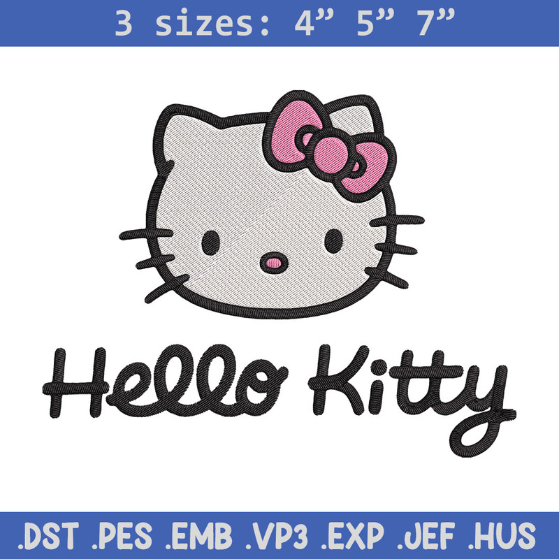 Hello Kitty logo Embroidery Design, Hello kitty Embroidery, Embroidery File, Anime Embroidery, Digital download.jpg