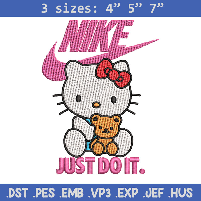 Hello kitty Nike Embroidery design, Hello kitty Embroidery, Nike design, Embroidery file, cartoon logo. Instant download.jpg