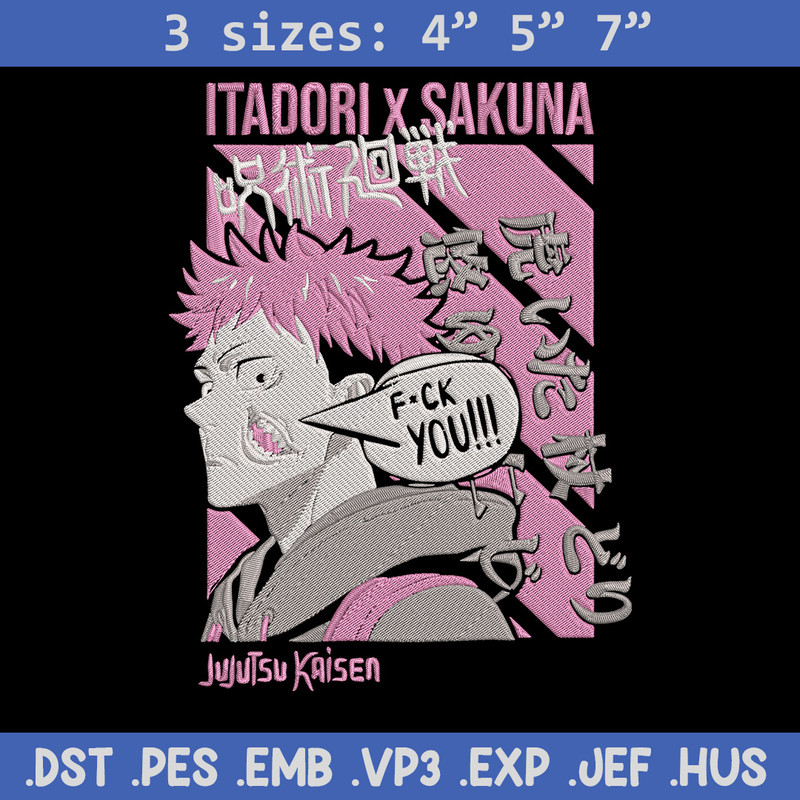 Itadori x Sukuna Embroidery Design, Jujutsu Embroidery, Embroidery File, Anime Embroidery, Anime shirt, Digital download.jpg