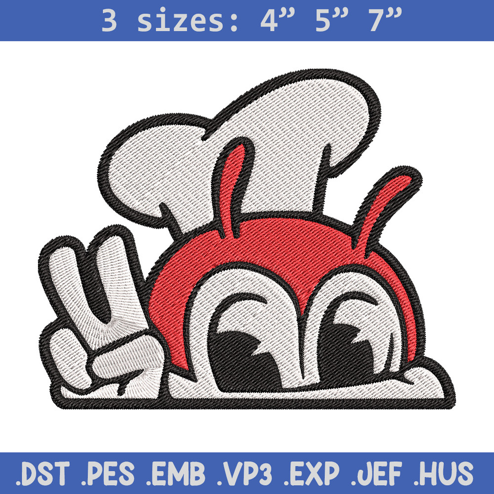 Jollibee Peek Embroidery Design, Logo Embroidery, Embroidery File, Anime Embroidery, Anime shirt, Digital download.jpg