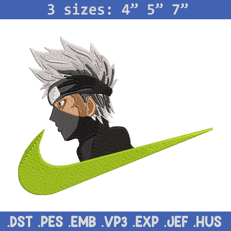 Kakashi Nike embroidery design, Naruto embroidery, nike design, anime design, anime shirt, Digital download.jpg