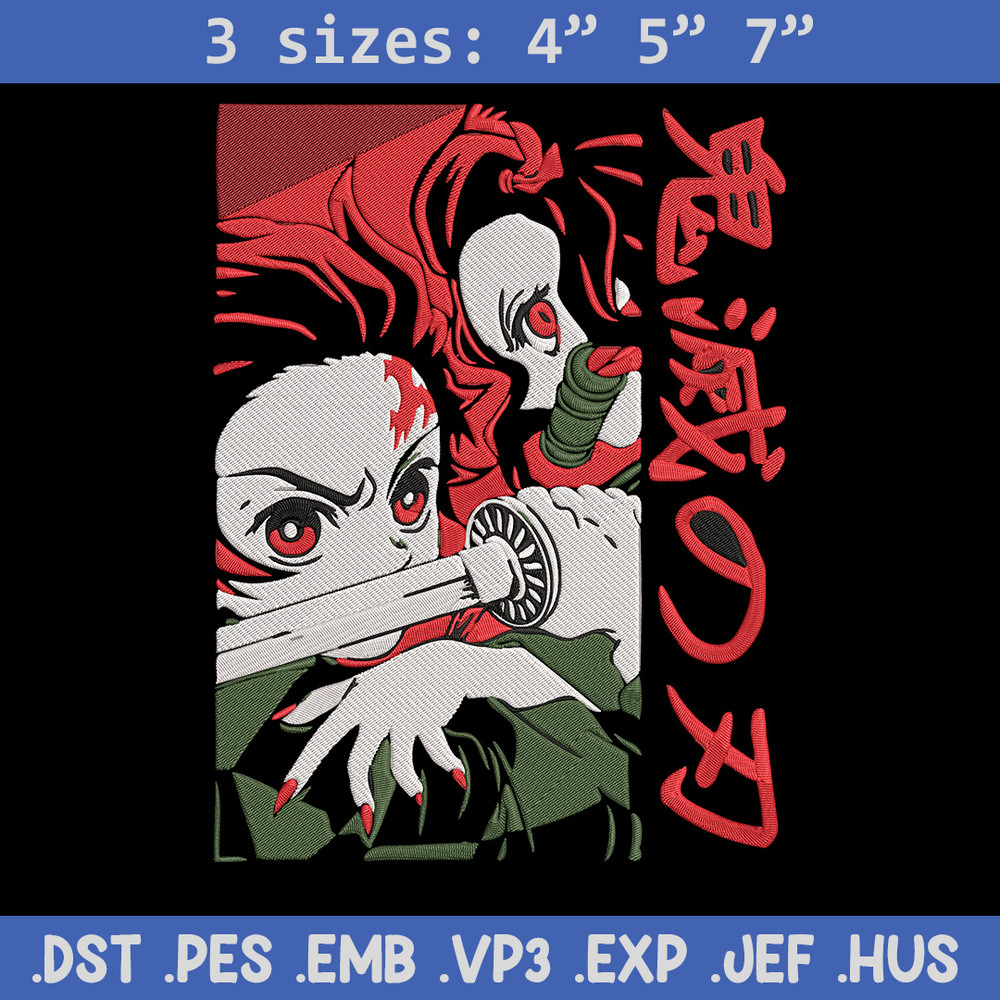 Kamado Tanjiro Embroidery Design, Demon slayer Embroidery, Embroidery File, Anime Embroidery, Digital download.jpg