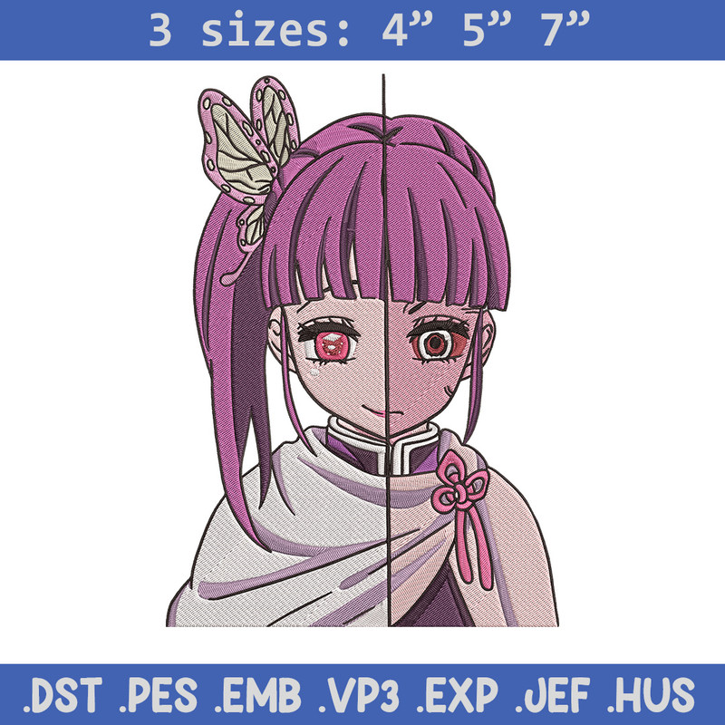 Kanao face Embroidery Design, Demon slayer Embroidery, Embroidery File, Anime Embroidery, Digital download..jpg