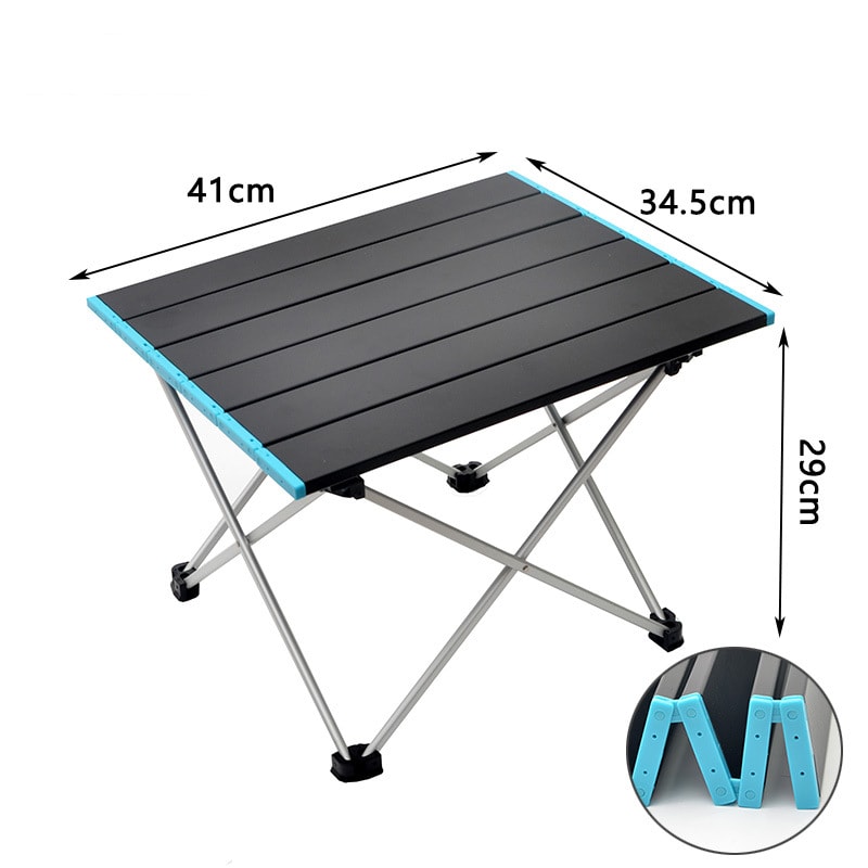 Ultralight Portable Folding Camping Table High Strength Aluminum Alloy For Outdoor BBQ Picnic 6
