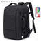 BANGE Travel Backpack Men Business Expandable USB Large Capacity Laptop Waterproof Fashion Backpack