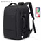 BANGE Travel Backpack Men Business Expandable USB Large Capacity Laptop Waterproof Fashion Backpack