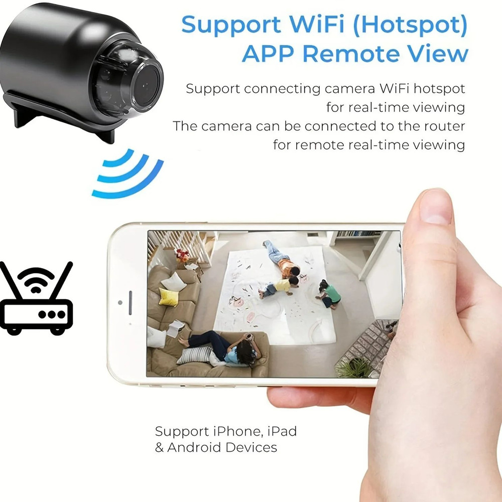 1080P HD Mini WiFi Camera Indoor Security Surveillance Cam With Night Vision Audio RealTime Monito 3