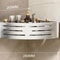 Aluminum Shower Storage Rack NoDrill Corner Shelf with Plastic Hook Towel Bar for Bathroom
