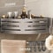 Aluminum Shower Storage Rack NoDrill Corner Shelf with Plastic Hook Towel Bar for Bathroom