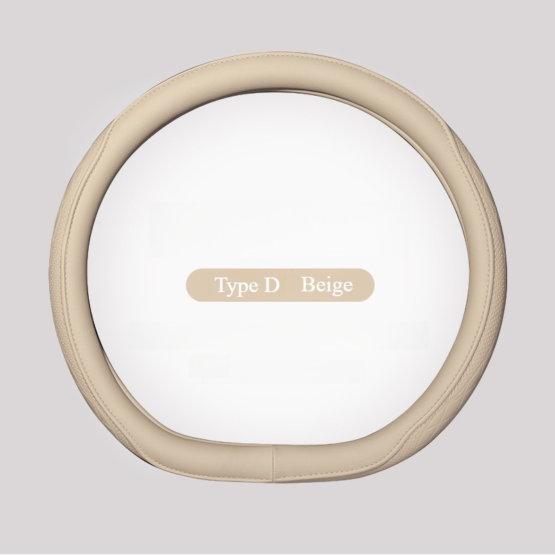 Perforated Napa Leather Steering Wheel Cover Anti Slip Car Decor Upgrade For Enhanced Grip Comfort 6