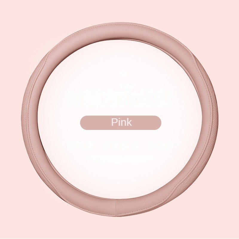 Perforated Napa Leather Steering Wheel Cover Anti Slip Car Decor Upgrade For Enhanced Grip Comfort 12