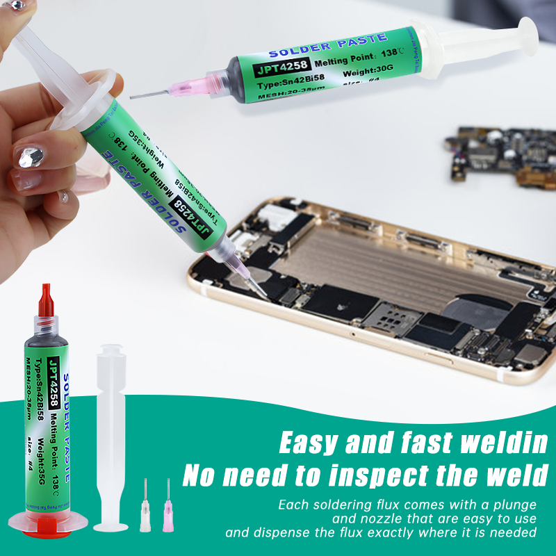 LeadFree Welding Paste Syringe NoClean Solder Paste For PCB  Phone Motherboard Repairs 3
