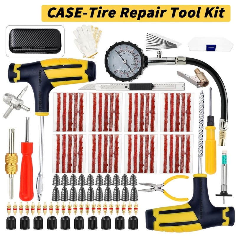 Universal Car Tire Repair Tool Set Emergency Kit For Motorcycle Electric Vehicle And Vacuum Tire Qu 0