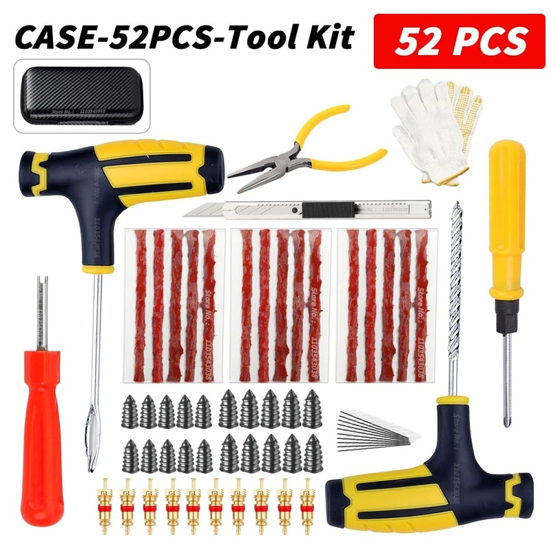 Universal Car Tire Repair Tool Set Emergency Kit For Motorcycle Electric Vehicle And Vacuum Tire Qu 9
