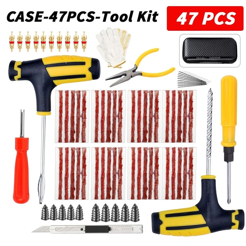 Universal Car Tire Repair Tool Set Emergency Kit For Motorcycle Electric Vehicle And Vacuum Tire Qu 10