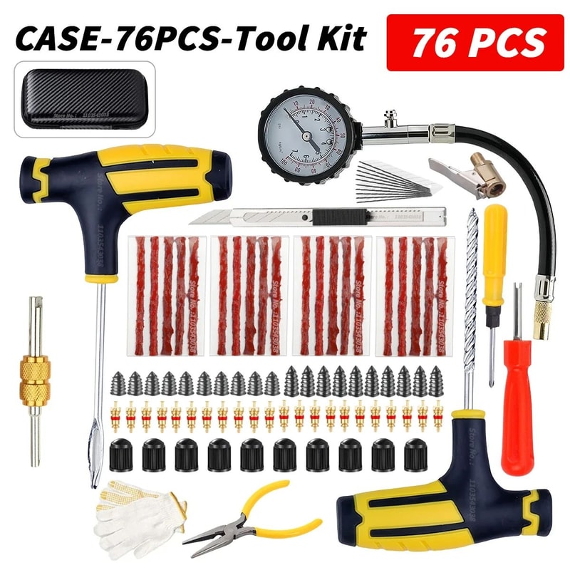 Universal Car Tire Repair Tool Set Emergency Kit For Motorcycle Electric Vehicle And Vacuum Tire Qu 11