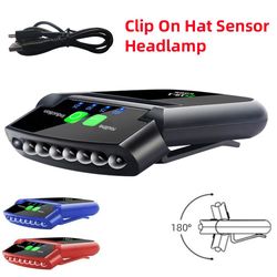 mini led headlamp clip-on cap hat light, usb rechargeable head torch for fishing, camping, and outdoor activities