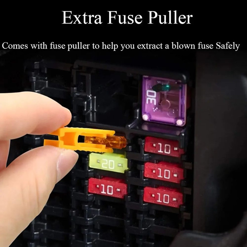 Comprehensive Car Fuse Blade Fuse Kit Assorted Auto Fuses With Puller For Cars Trucks And SUVs 2