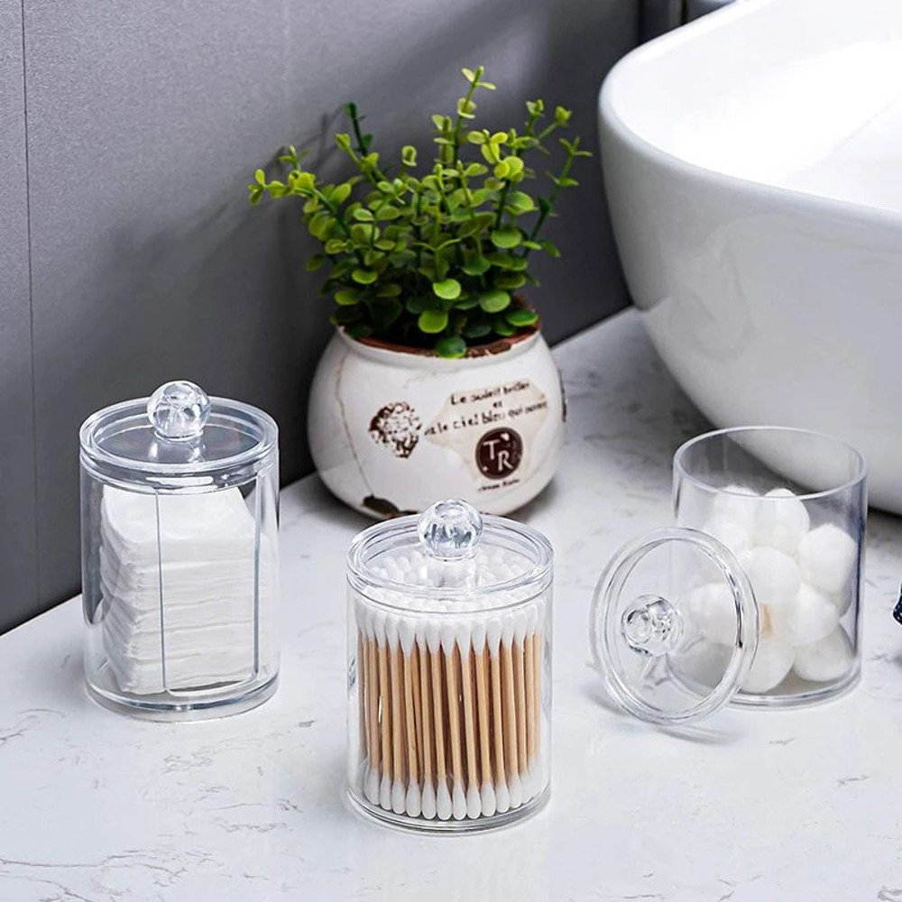 Makeup Cotton Pad Organizer Bathroom Storage Box For Cotton Swabs Cosmetics Jewelry 4