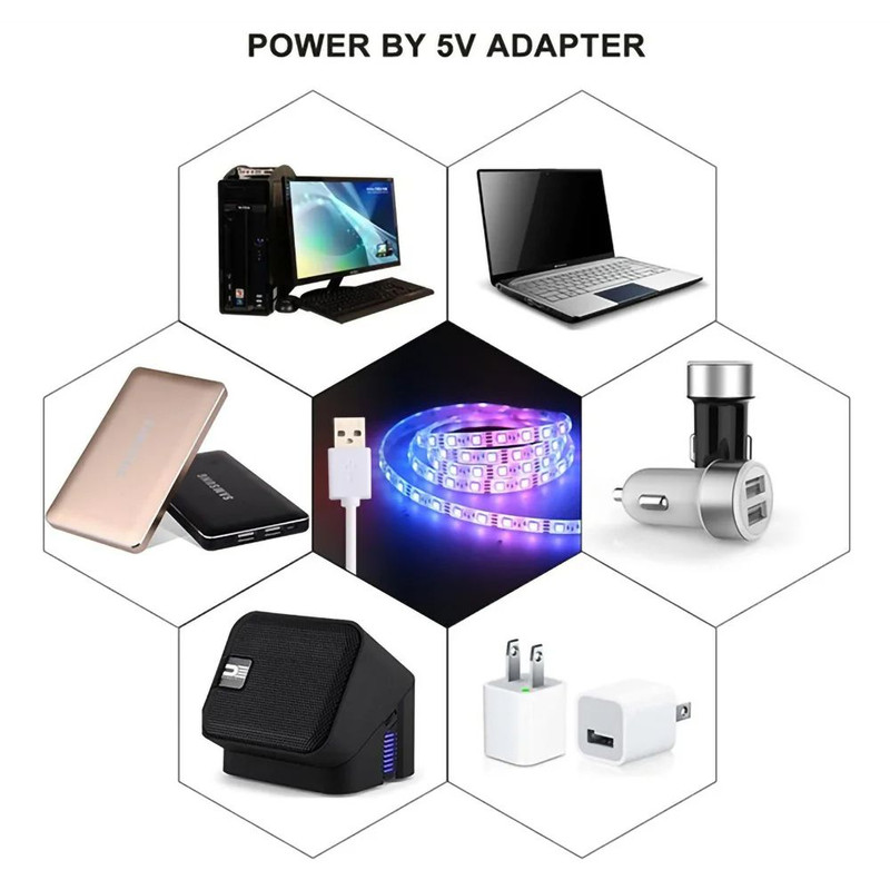 USB LED Strip Lights Ambient Neon Wall Lamps For Bedroom Closet And Holiday Decor 1