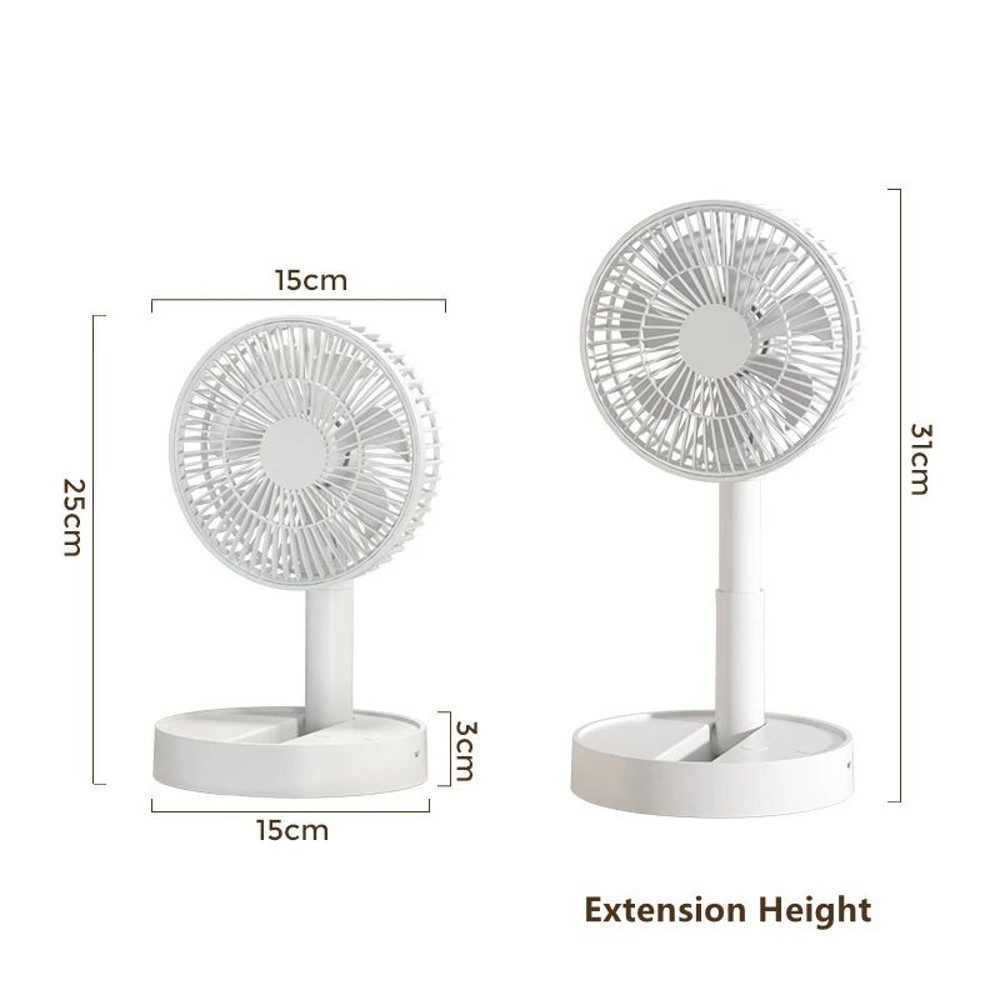 USB Foldable Fan With 4 Speeds And Timer Battery Operated Mini Table Fan For Bedroom Indoor And Out 5