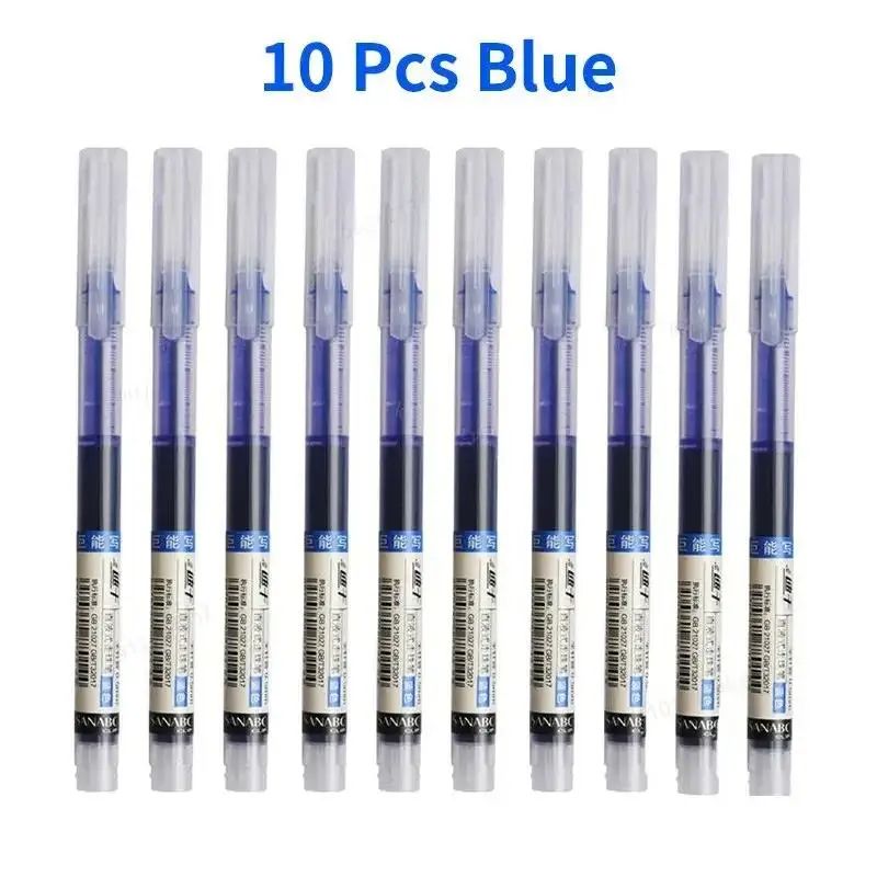 Straight Liquid Gel Pens QuickDrying LargeCapacity 05mm Ink For School Office Writing 7