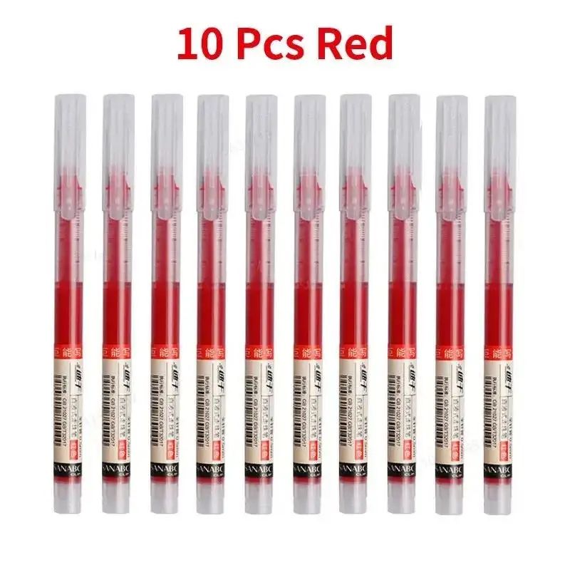 Straight Liquid Gel Pens QuickDrying LargeCapacity 05mm Ink For School Office Writing 8