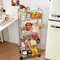 Trolley Storage Rack Transparent Movable Organizer With Hanging Basket For Bathroom Kitchen  Makeup 1