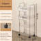 Trolley Storage Rack Transparent Movable Organizer With Hanging Basket For Bathroom Kitchen  Makeup 8