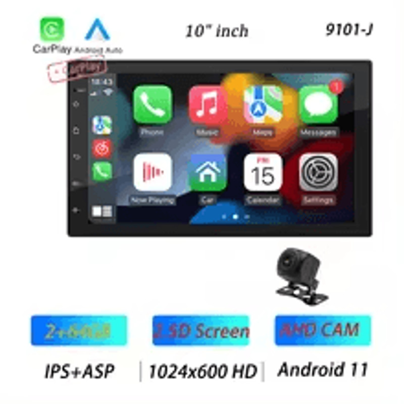 Android Car Radio Multimedia Player With GPS Wireless CarPlay Android Auto WiFi Bluetooth And HD IP 5