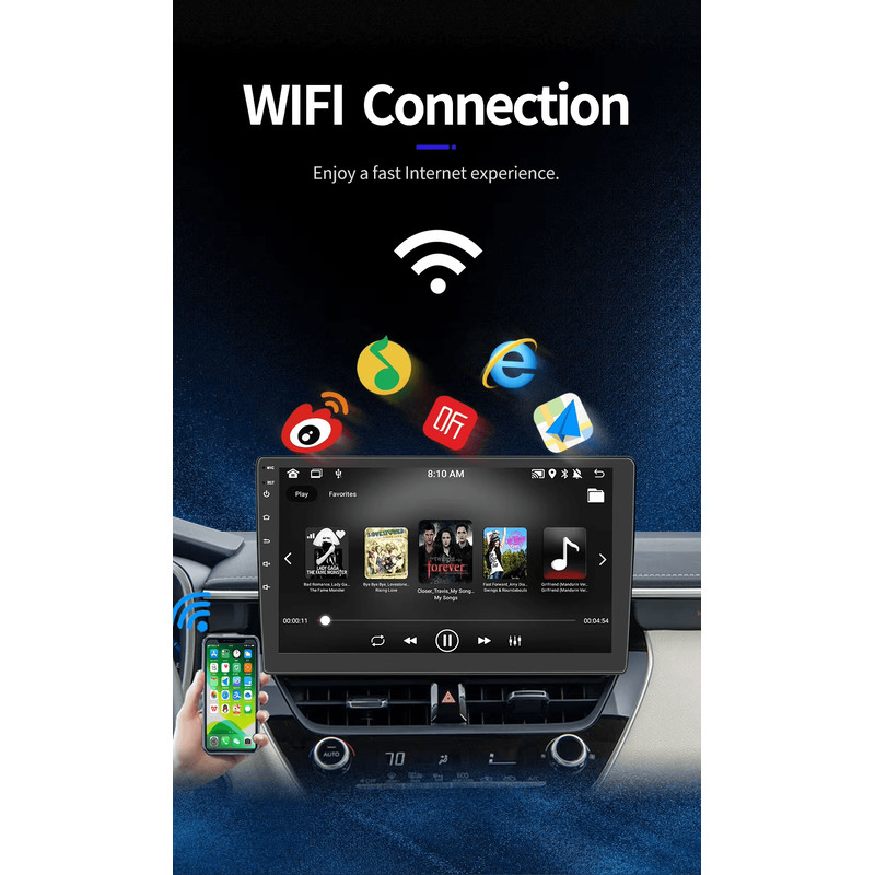 Android Car Radio Multimedia Player With GPS Wireless CarPlay Android Auto WiFi Bluetooth And HD IP 2