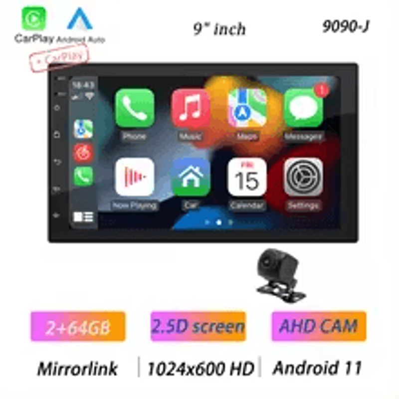 Android Car Radio Multimedia Player With GPS Wireless CarPlay Android Auto WiFi Bluetooth And HD IP 4