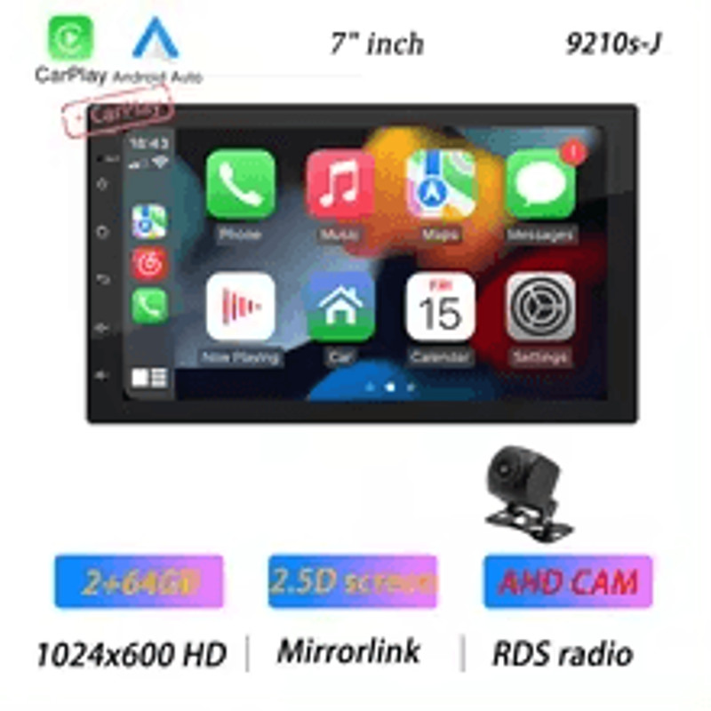 Android Car Radio Multimedia Player With GPS Wireless CarPlay Android Auto WiFi Bluetooth And HD IP 3