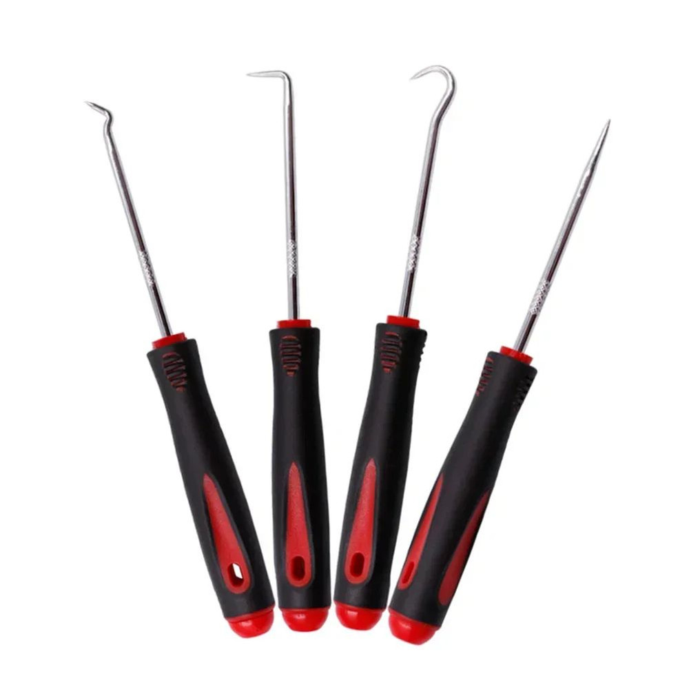 4PCS Car Pick Hook Set Oil Seal Screwdrivers ORing Puller Remover Gasket Seal Auto Repair Tools Kit 2
