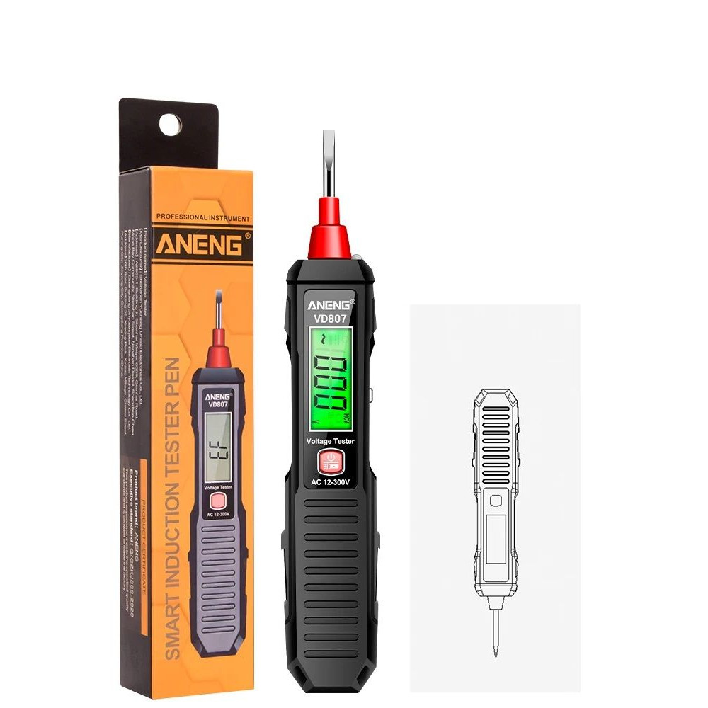 Portable Smart Electric Pen Tester OneWord Induction NCV Sensor NonContact Voltage Detector 12