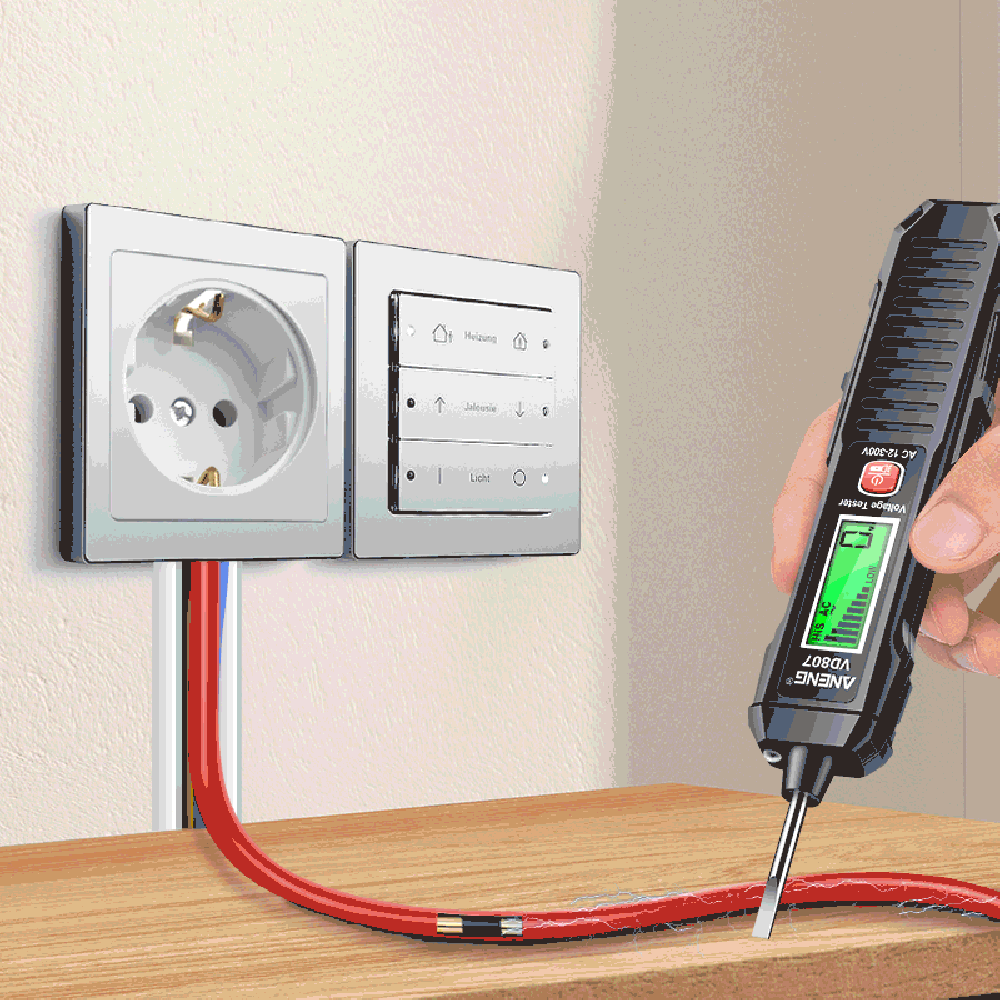 Portable Smart Electric Pen Tester OneWord Induction NCV Sensor NonContact Voltage Detector 12