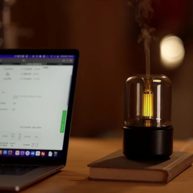 Creative Candlelight Aromatherapy Machine USB PlugIn Desktop Humidifier Home Atmosphere Candlelight 1