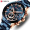 CURREN Mens Luxury Sports Quartz Watch Full Steel Waterproof Chronograph 0